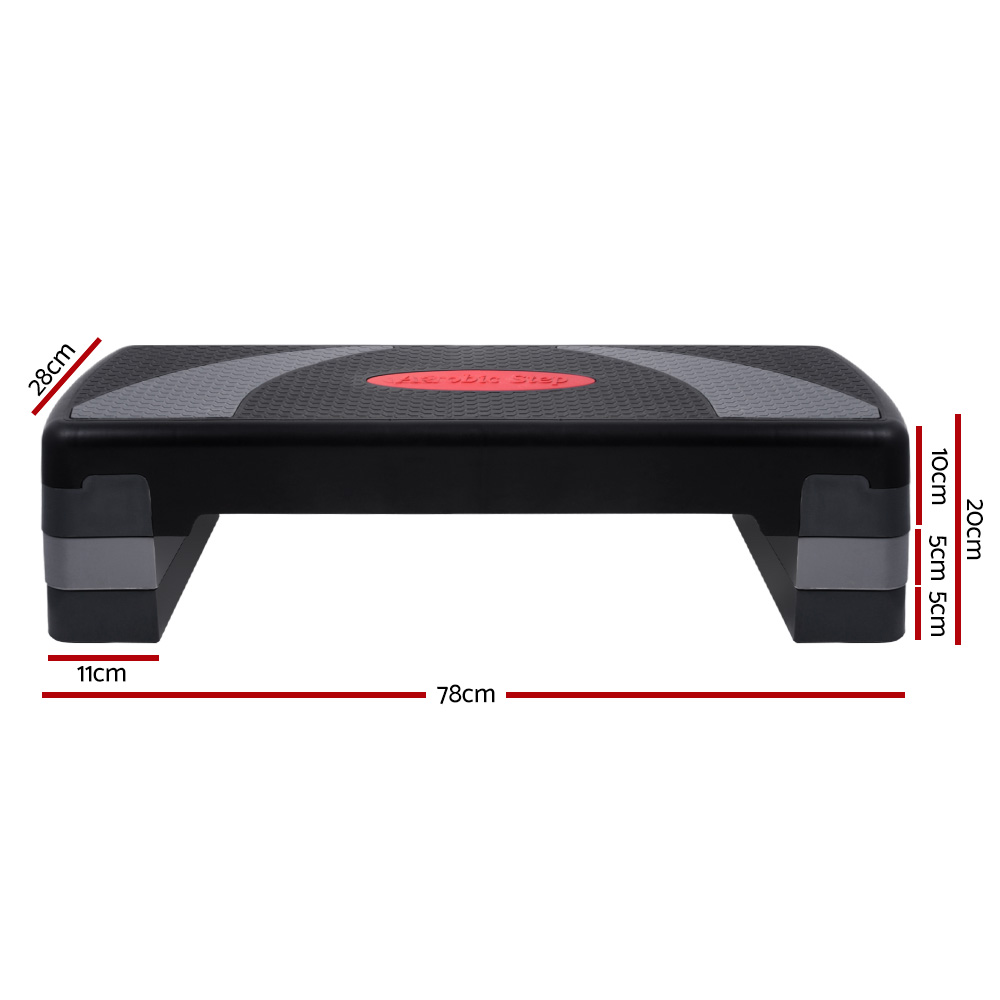 Everfit 3 Level Aerobic Step Exercise Stepper 78cm Gym Home Fitness