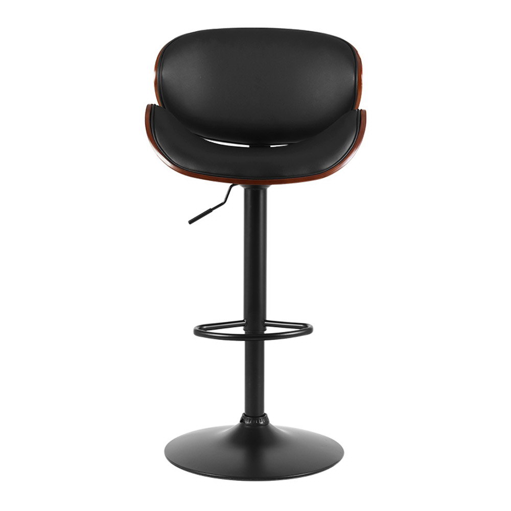 Artiss Bar Stools Gas Lift Leather Padded Black