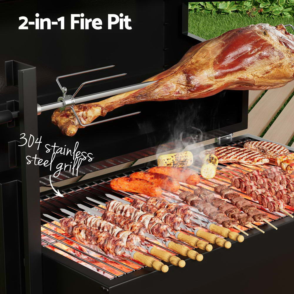 Grillz BBQ Grill Charcoal Electric Smoker Roaster