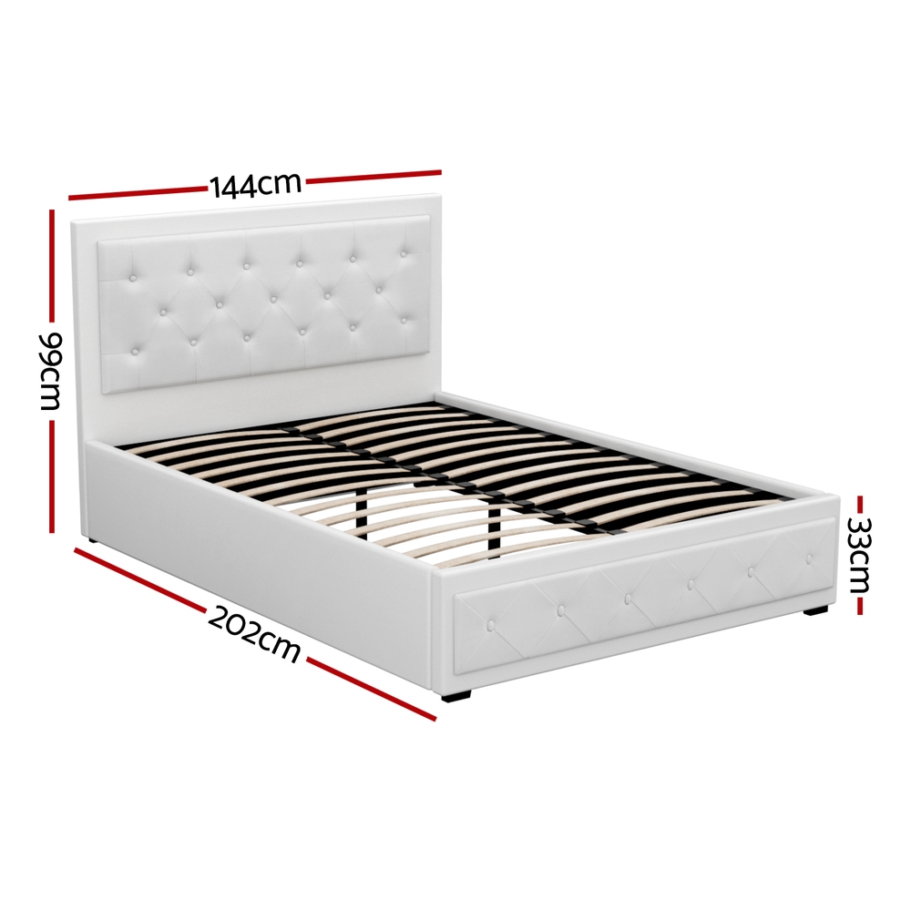 Artiss Bed Frame Queen King Single Double Full Size Gas Lift Base With Storage - Picture 10 of 18