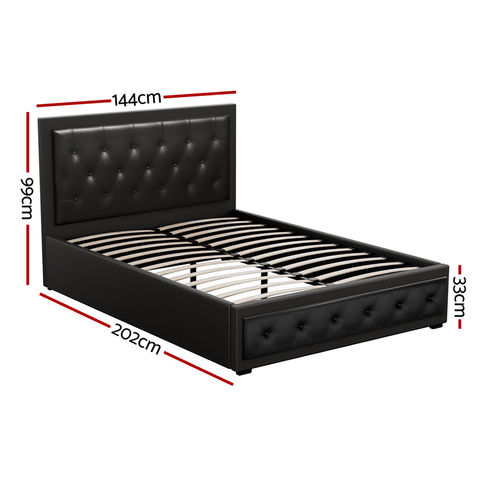 Artiss Bed Frame Queen King Single Double Full Size Gas Lift Base With Storage - Picture 8 of 18