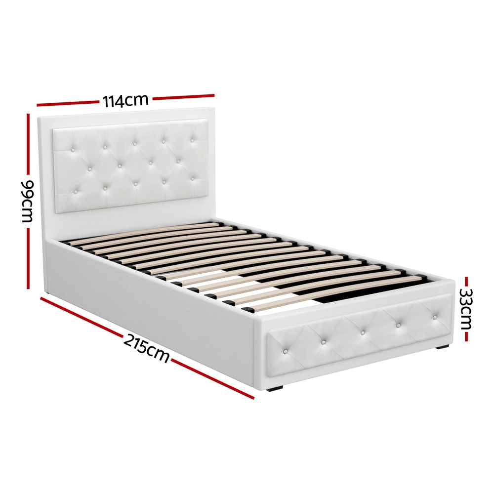 Artiss Bed Frame Queen King Single Double Full Size Gas Lift Base With Storage - Picture 15 of 18