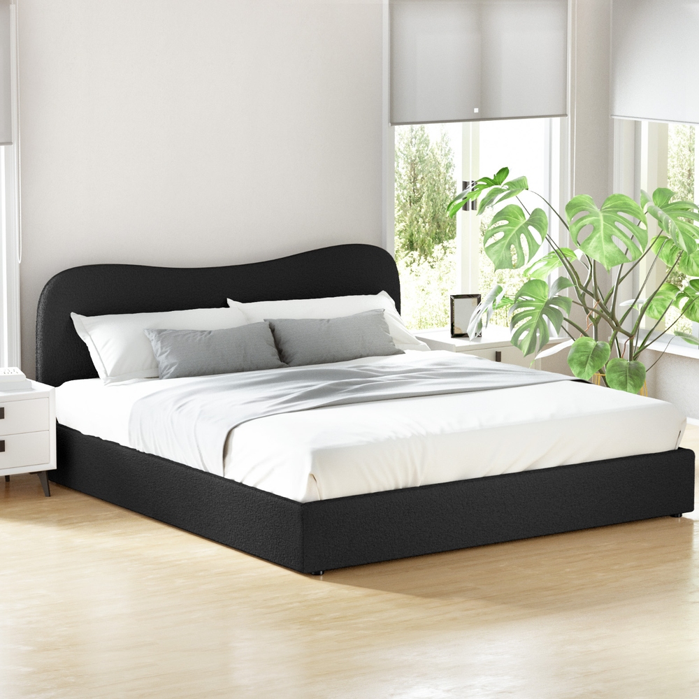 Artiss Bed Frame King Size Boucle DARA BK-ABC Artiss Bed Frame King Size Boucle DARA BK-ABC