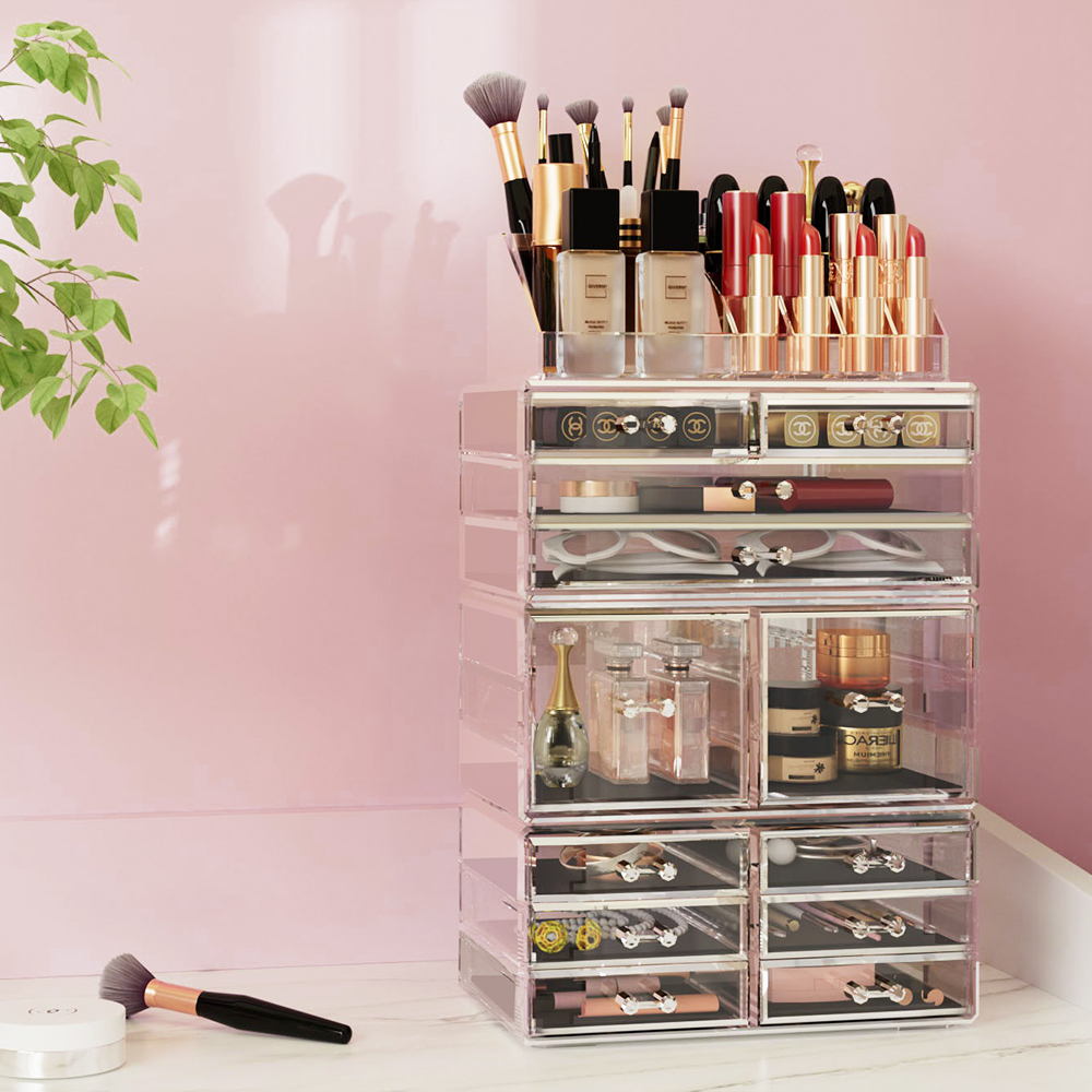 Embellir Makeup Organizer Acrylic Cosmetic Organizer Storage Box Jewellery Holder
