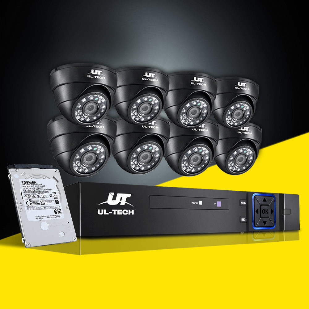 UL-tech CCTV Security System 8CH DVR 8 Cameras 1TB Hard Drive D-BK-T UL-tech CCTV Security System 8CH DVR 8 Cameras 1TB Hard Drive D-BK-T