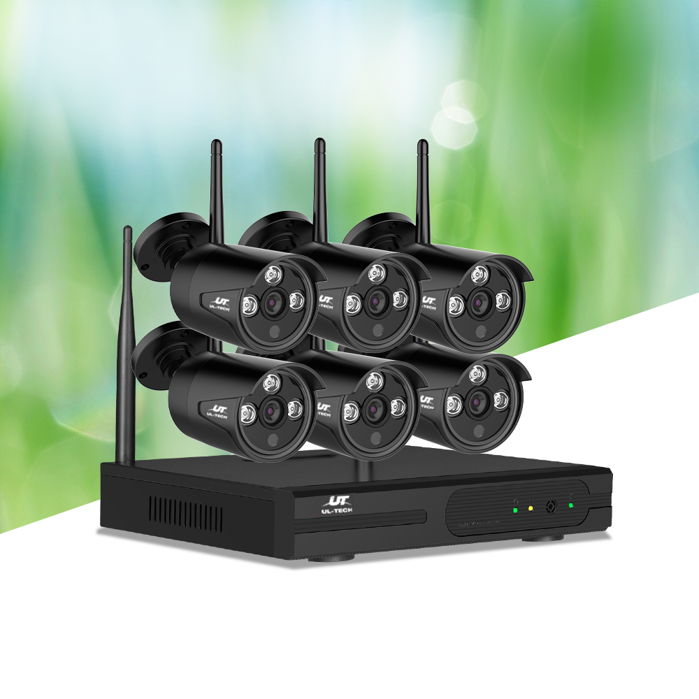 UL-tech Wireless CCTV Security System 8CH NVR 3MP 6 Bullet Cameras 8C-6B