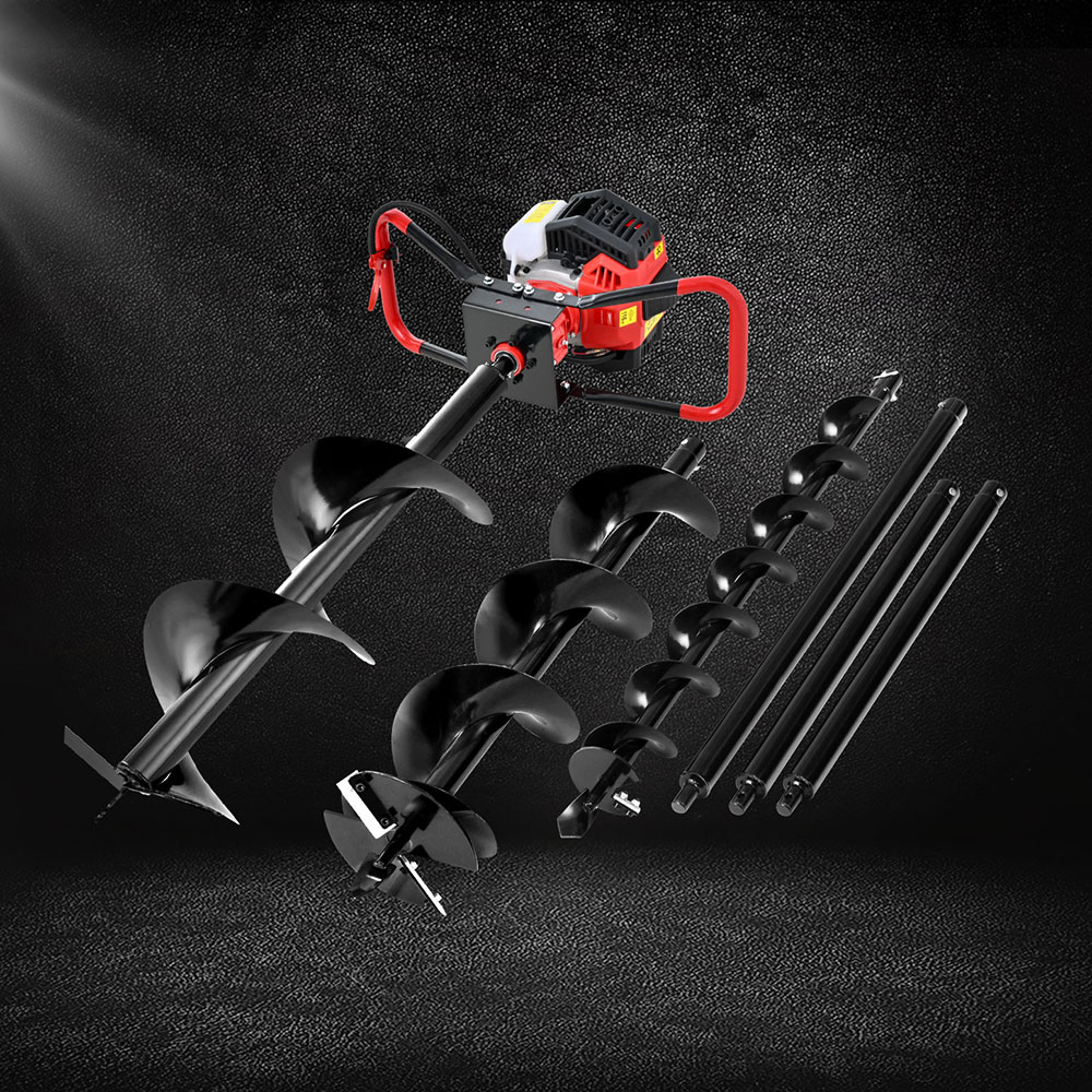 Giantz Post Hole Digger Petrol Motor Fence Drill Extension Auger Bits Kits Giantz Post Hole Digger Petrol Motor Fence Drill Extension Auger Bits Kits
