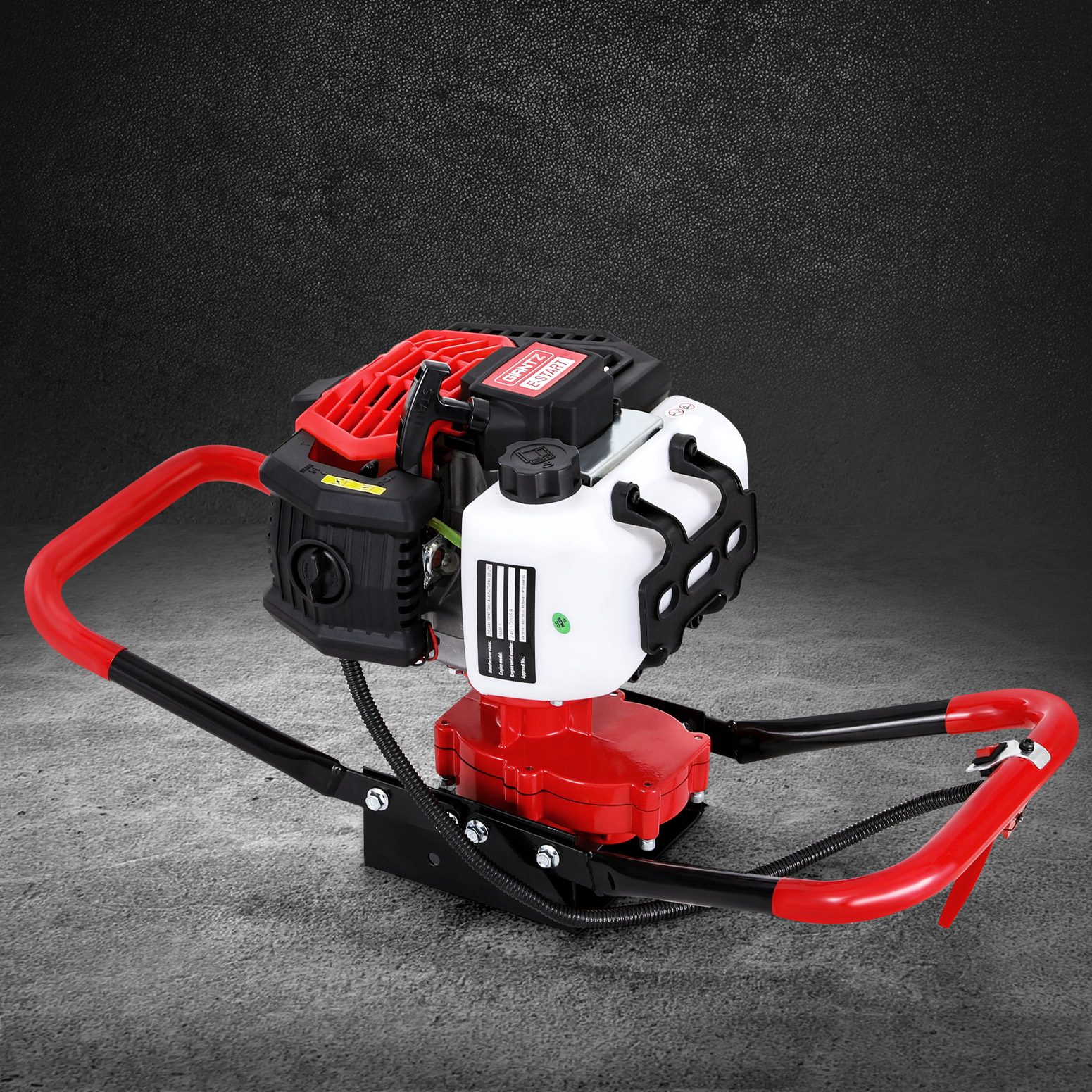 Giantz Post Hole Digger Motor Only Petrol Hand Engine Diggers E-start Red Giantz Post Hole Digger Motor Only Petrol Hand Engine Diggers E-start Red