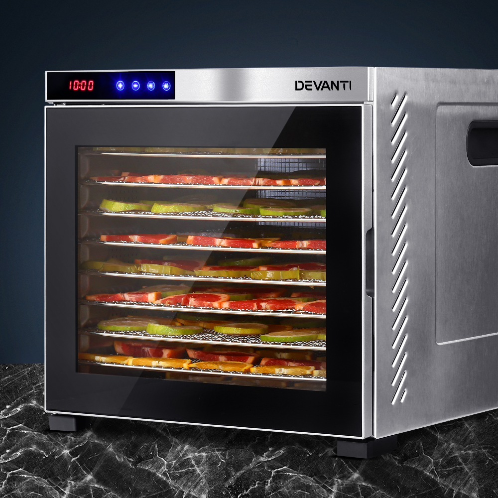 Devanti 10 Trays Food Dehydrator Stainless Steel Tray 310-SS Devanti 10 Trays Food Dehydrator Stainless Steel Tray 310-SS