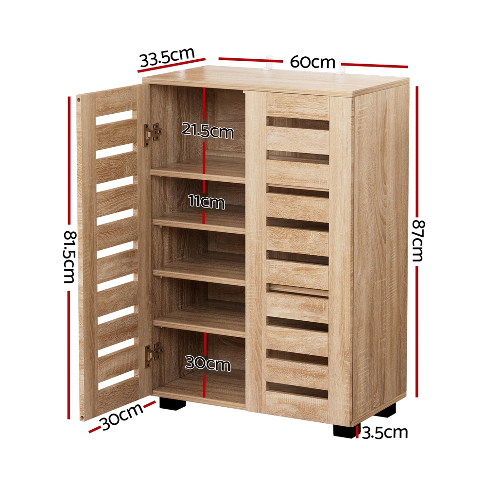 Artiss Shoe Rack Cabinet 20 Pairs 5-tier Wood Alster