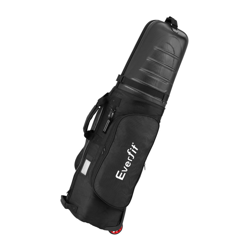 Everfit Golf Travel Bags for Airlines with Wheels Golf Clubs Hard Case Foldable EEL-BK