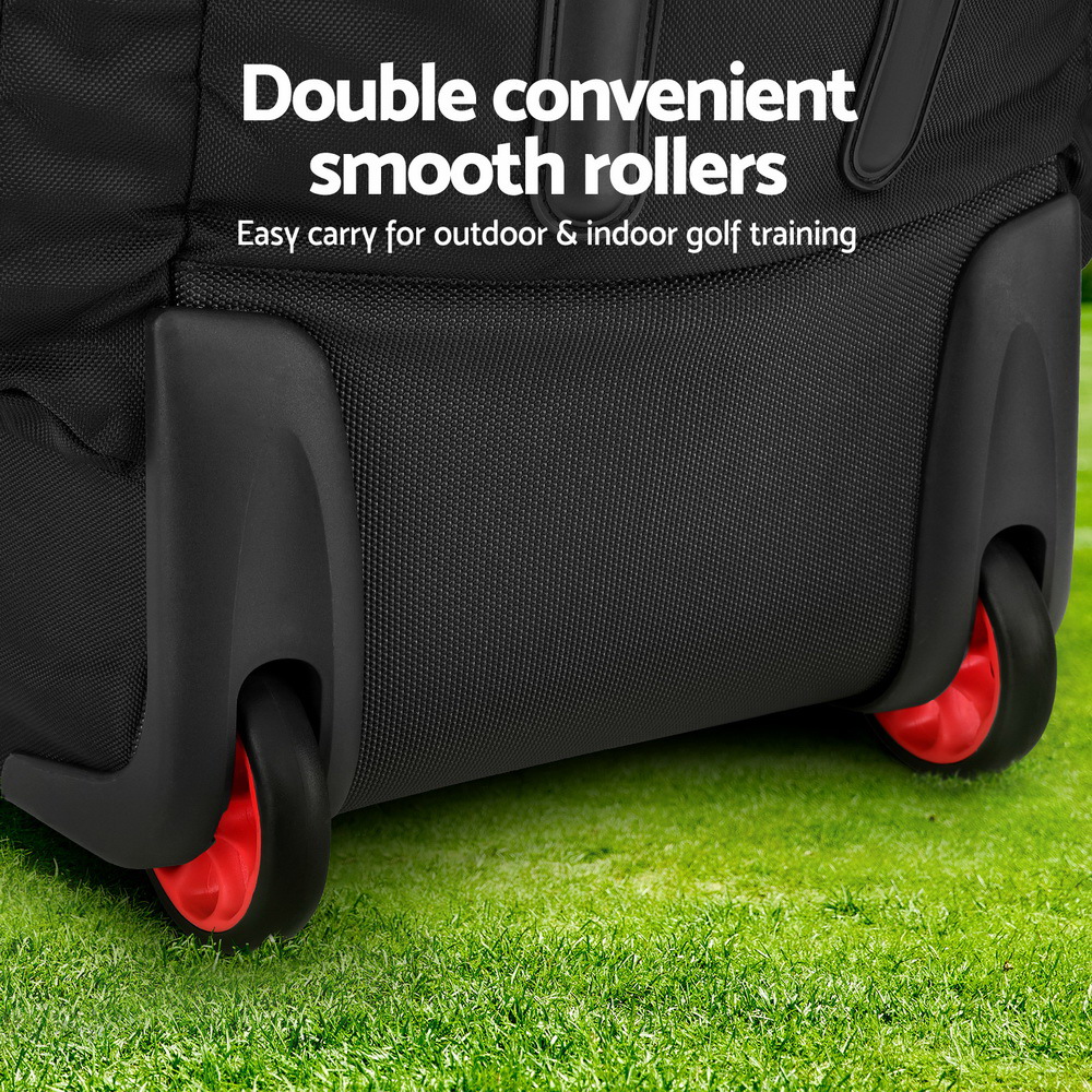 Everfit Golf Travel Bags for Airlines with Wheels Golf Clubs Hard Case Foldable EEL-BK