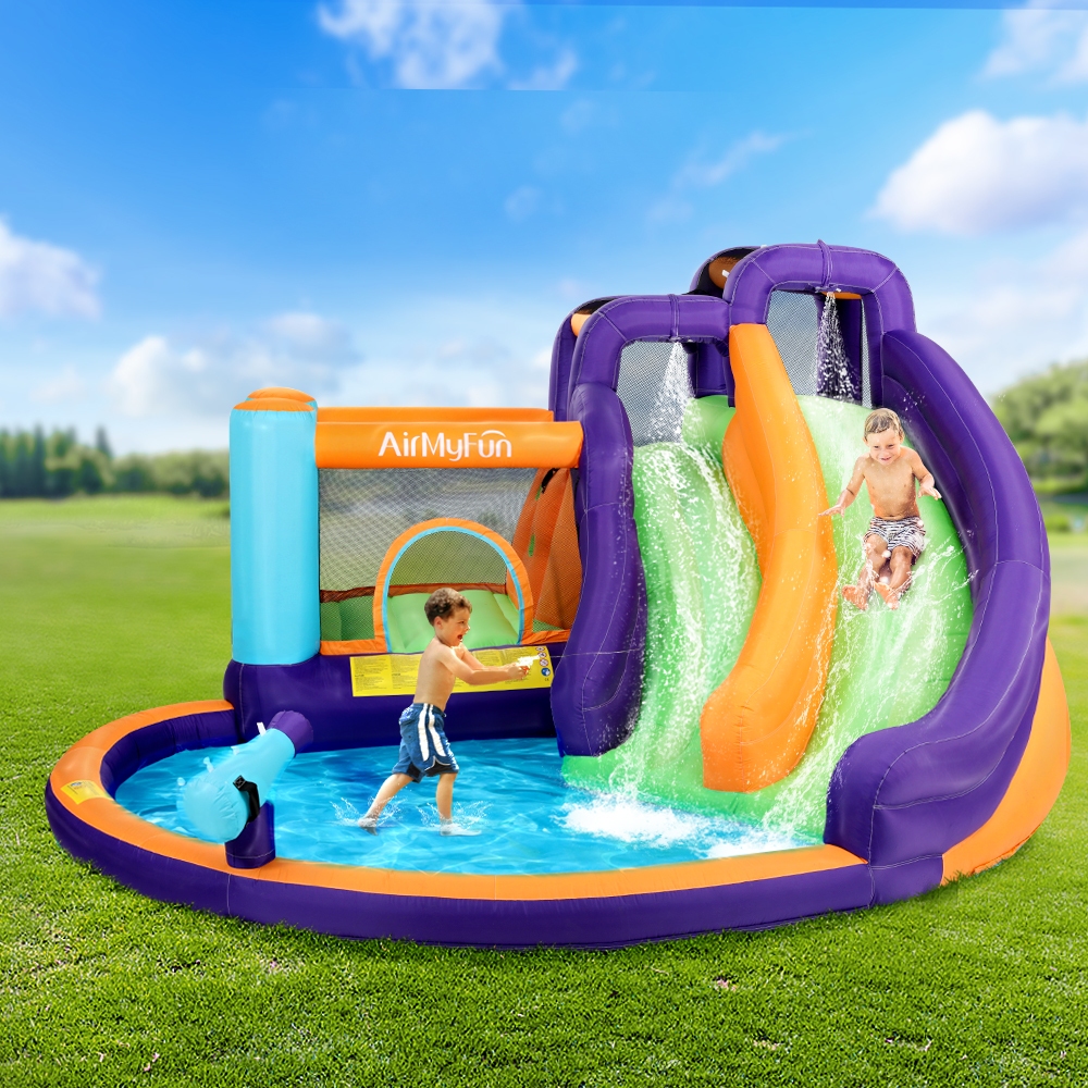 AirMyFun Inflatable Kids Pool Water Double Slide Jumping Trampoline Castle AirMyFun Inflatable Kids Pool Water Double Slide Jumping Trampoline Castle