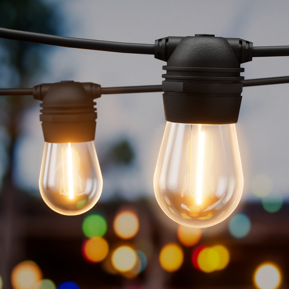 50m Solar Festoon Lights Outdoor LED String Light Christmas Party Decorations 50m Solar Festoon Lights Outdoor LED String Light Christmas Party Decorations