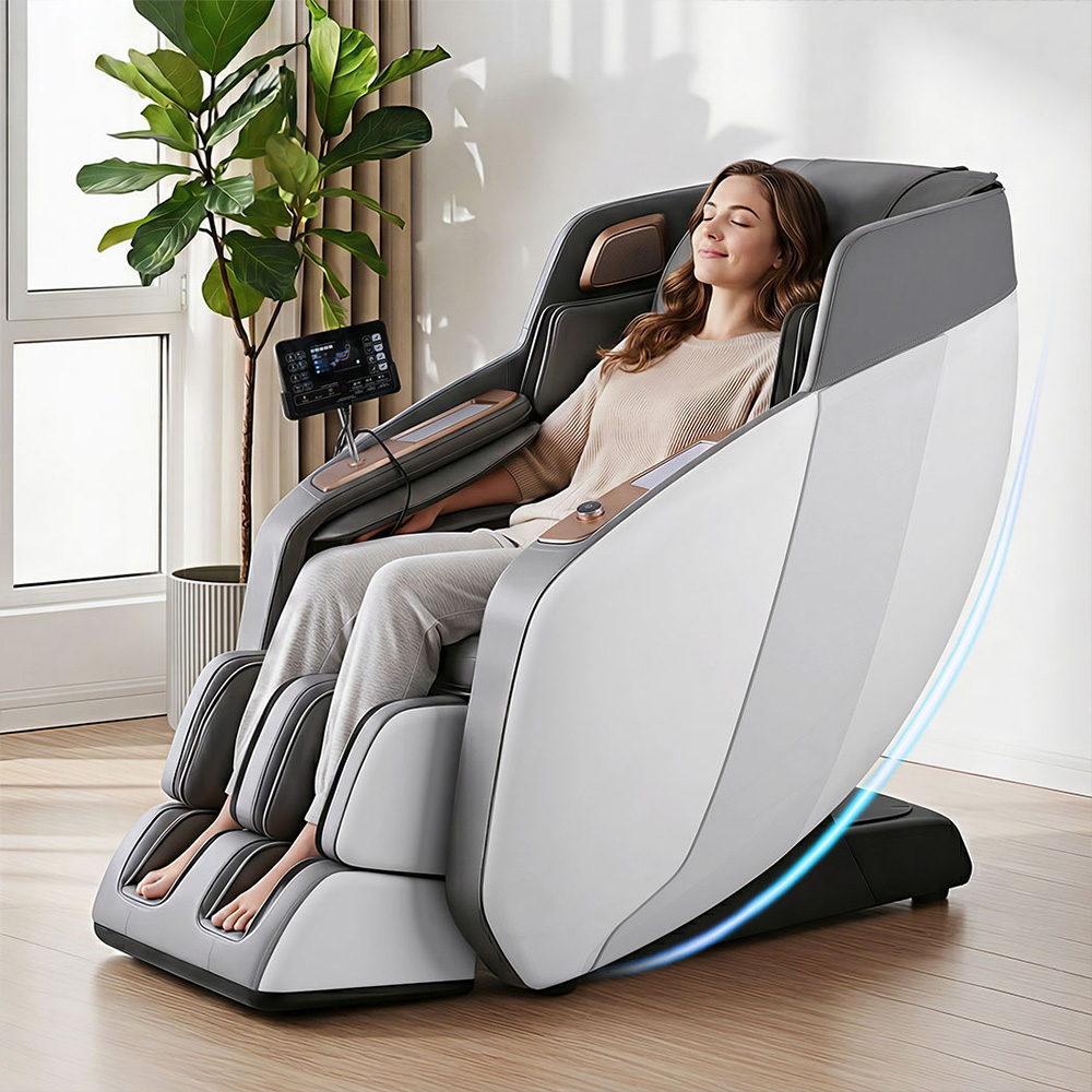 Livemor Massage Chair Electric Recliner Double Core Mechanism Massager ROWA White Livemor Massage Chair Electric Recliner Double Core Mechanism Massager ROWA White