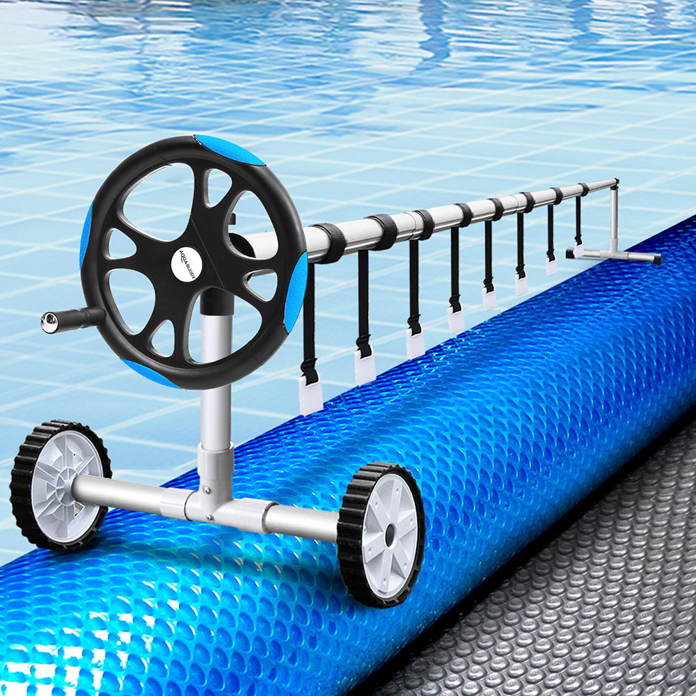Aquabuddy Pool Cover 500 Micron 10x4m Silver Swimming Pool Solar Blanket 5.5m Blue Roller Aquabuddy Pool Cover 500 Micron 10x4m Silver Swimming Pool Solar Blanket 5.5m Blue Roller