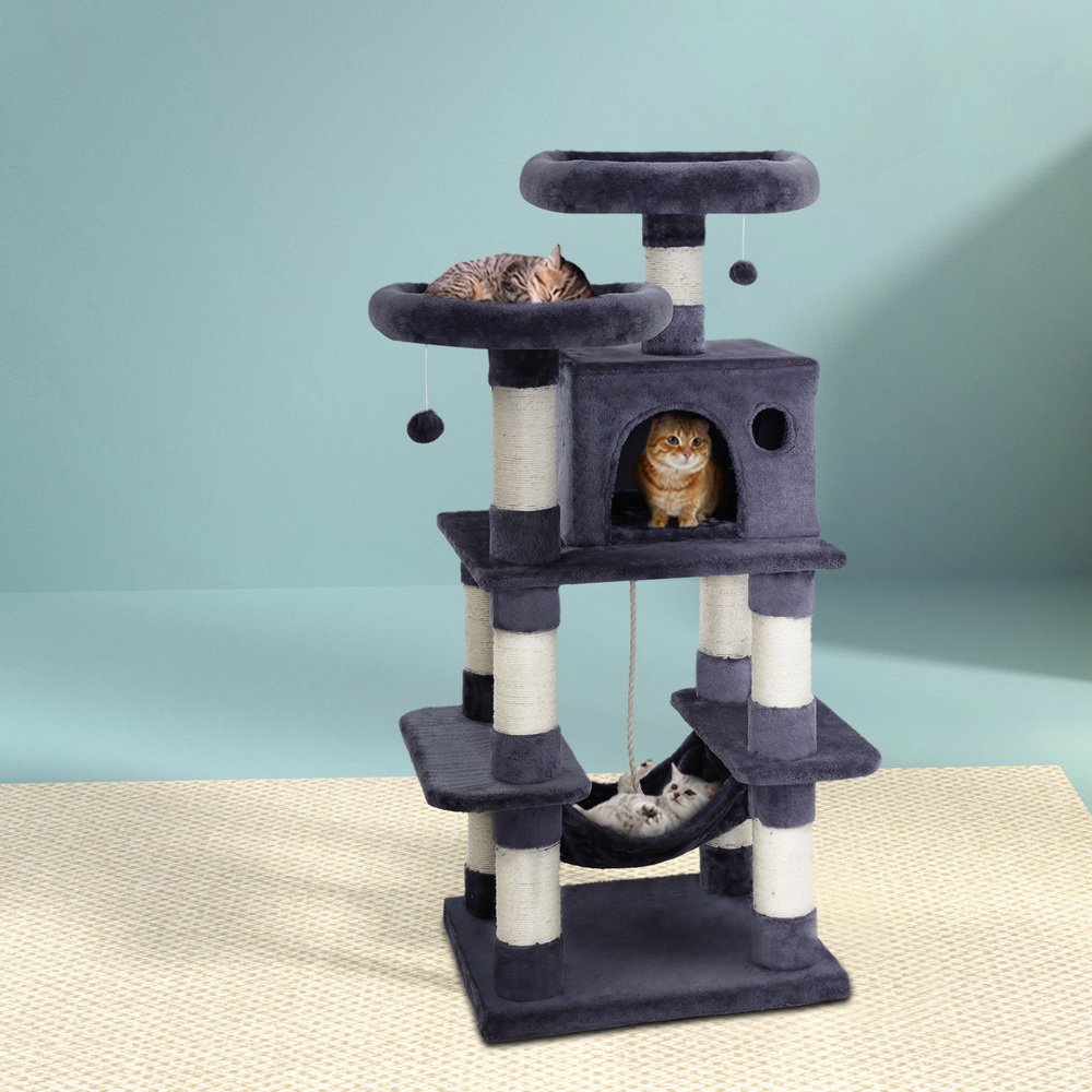 i.Pet Cat Tree 145cm Tower Scratching Post Scratcher Wood Condo House Large Bed i.Pet Cat Tree 145cm Tower Scratching Post Scratcher Wood Condo House Large Bed
