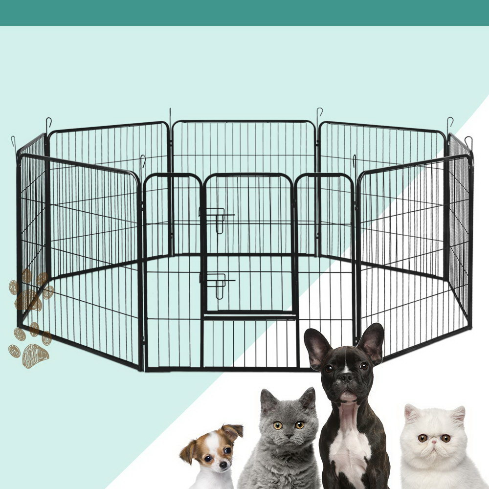 i.Pet 32" 8 Panel Dog Playpen Pet Exercise Cage Enclosure Fence Play Pen i.Pet 32" 8 Panel Dog Playpen Pet Exercise Cage Enclosure Fence Play Pen