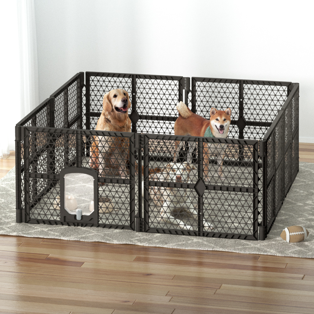i.Pet Dog Playpen Enclosure 8 Panel Pet Fence Plastic Play Pen i.Pet Dog Playpen Enclosure 8 Panel Pet Fence Plastic Play Pen