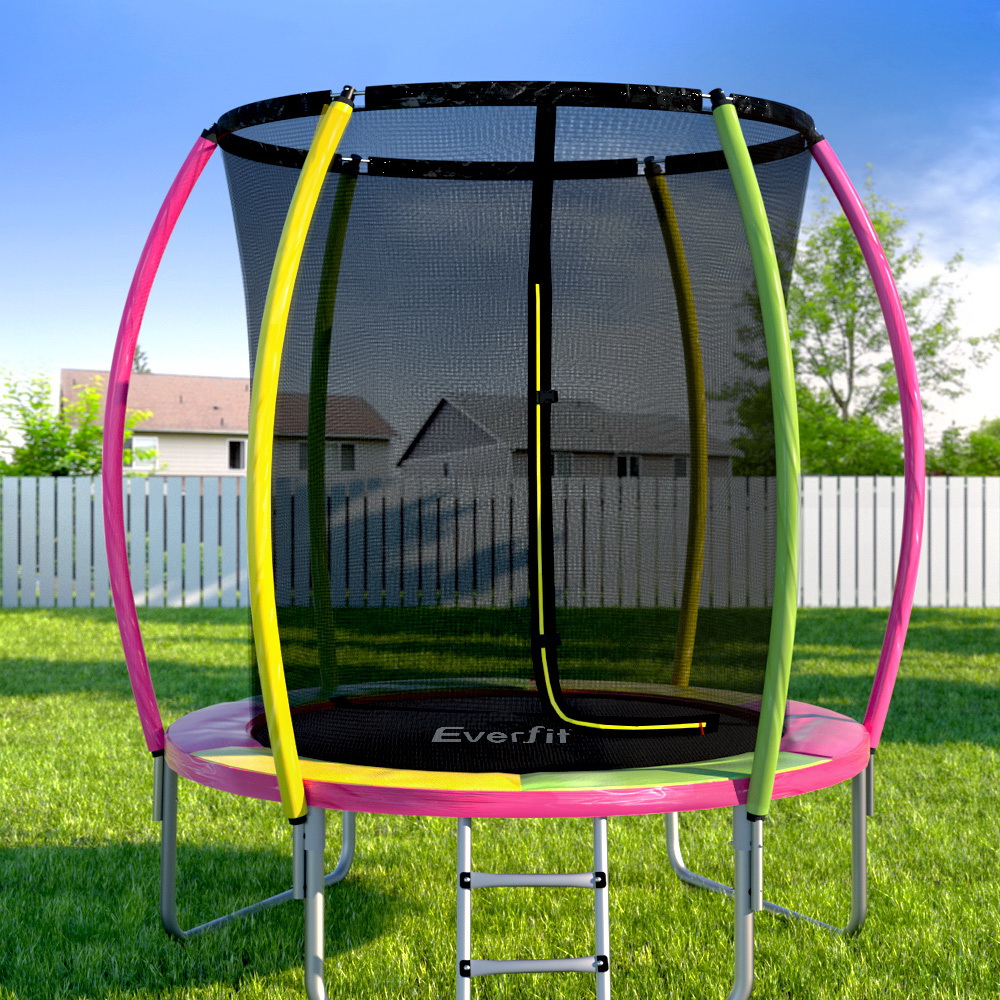 Everfit 6FT Trampoline for Kids w/ Ladder Enclosure Safety Net Rebounder Everfit 6FT Trampoline for Kids w/ Ladder Enclosure Safety Net Rebounder