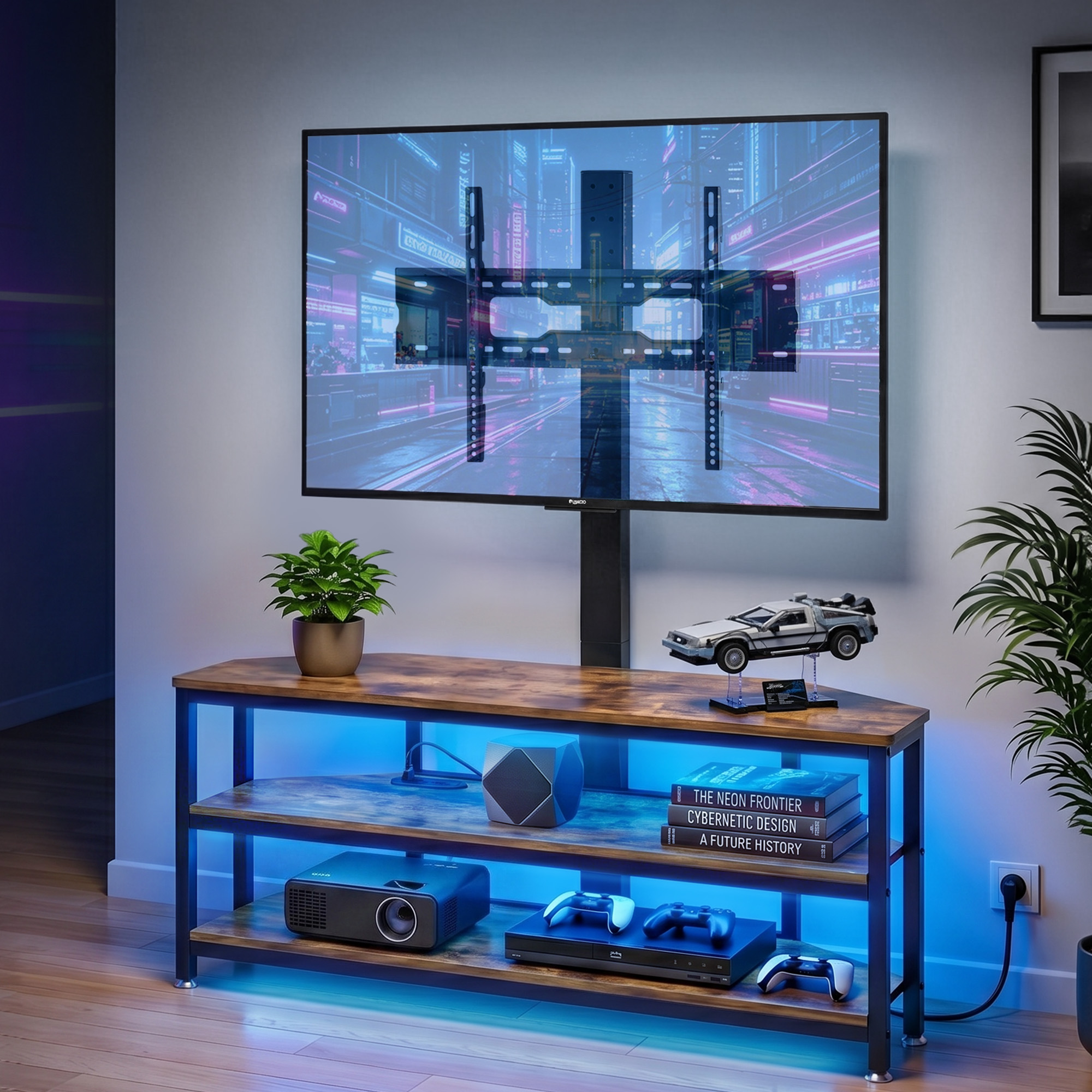 Artiss Corner TV Stand 32-70" w/ Mount LED Lights & Power Outlet Space Saving Artiss Corner TV Stand 32-70" w/ Mount LED Lights & Power Outlet Space Saving